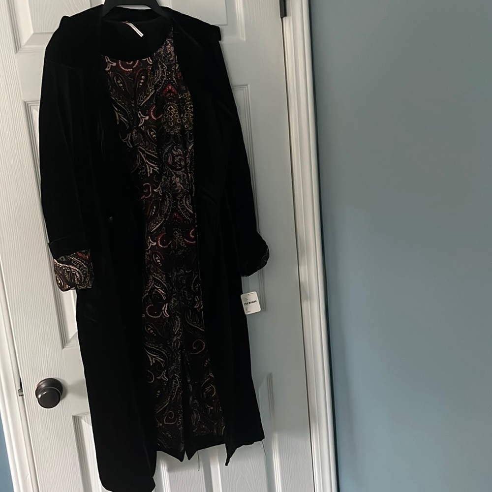 Free people black trench coat